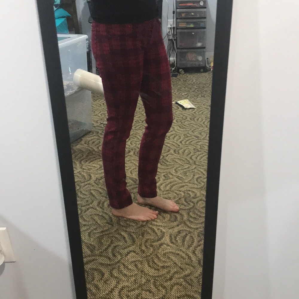 Plaid jeans